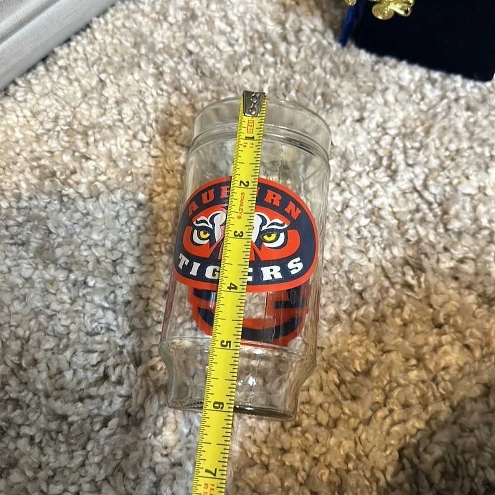 Auburn Tigers University College vintage glass cup